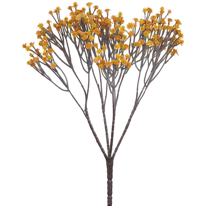 15" Gypsophila Baby's Breath Artificial Flower Bush -Orange/Yellow (pack of 12) - FBB129-OR/YE