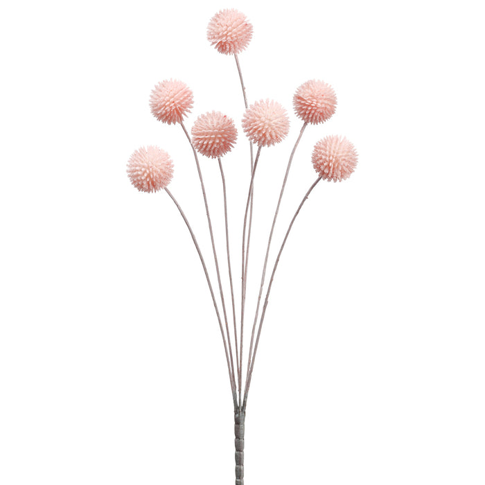 21" Artificial Billy Button Flower Bush -Peach (pack of 6) - FBB211-PE