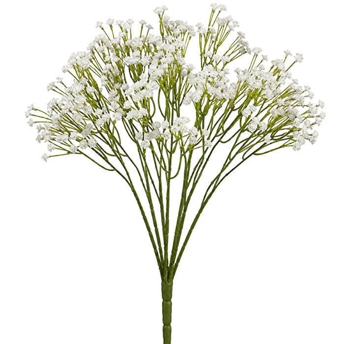 16" Silk Gypsophila Baby's Breath Flower Bush -White (Pack of 24) - FBB232-WH