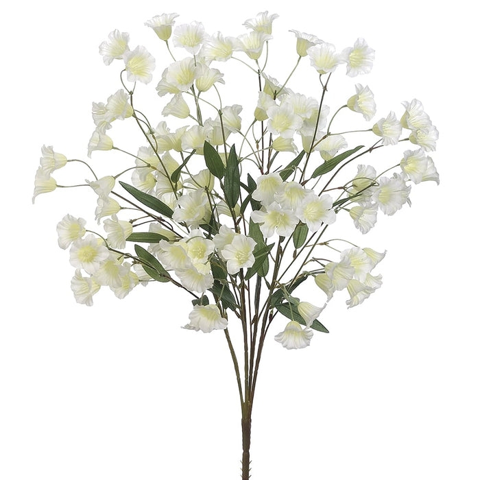 21" Silk Bellflower Campanula Flower Bush -Cream/White (pack of 12) - FBB309-CR/WH