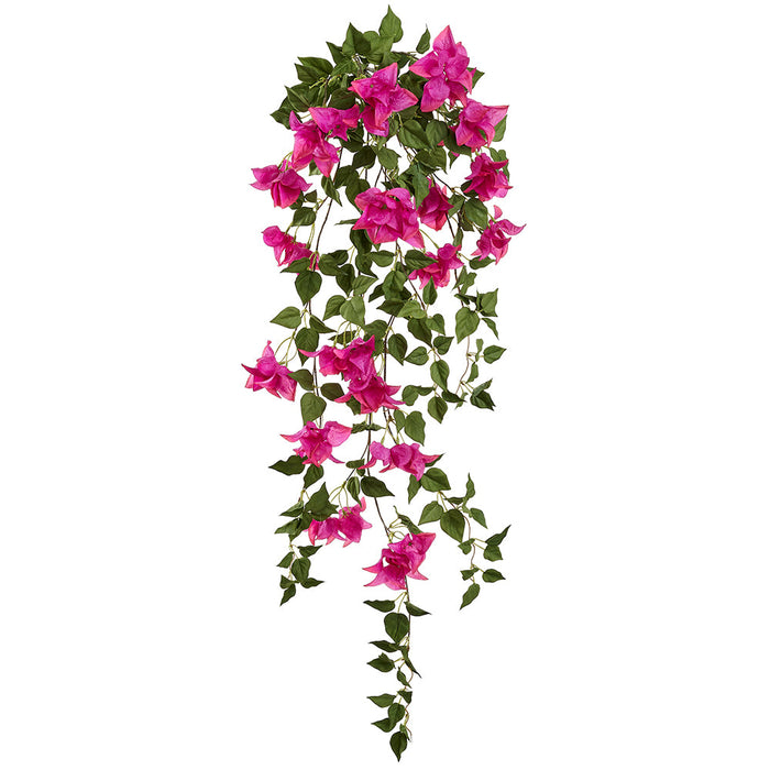 43" Hanging Bougainvillea Silk Flower Bush -Fuchsia (Pack of 12) - FBB390-FU