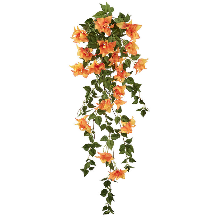 43" Hanging Bougainvillea Silk Flower Bush -Orange (Pack of 12) - FBB390-OR