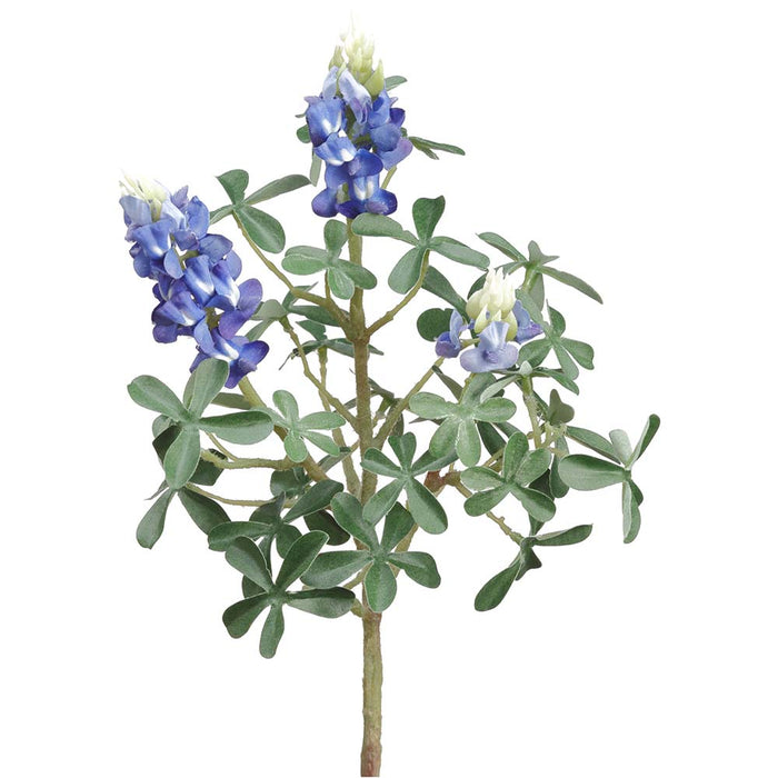 11" Bluebonnet Silk Flower Bush -Blue (pack of 12) - FBB583-BL