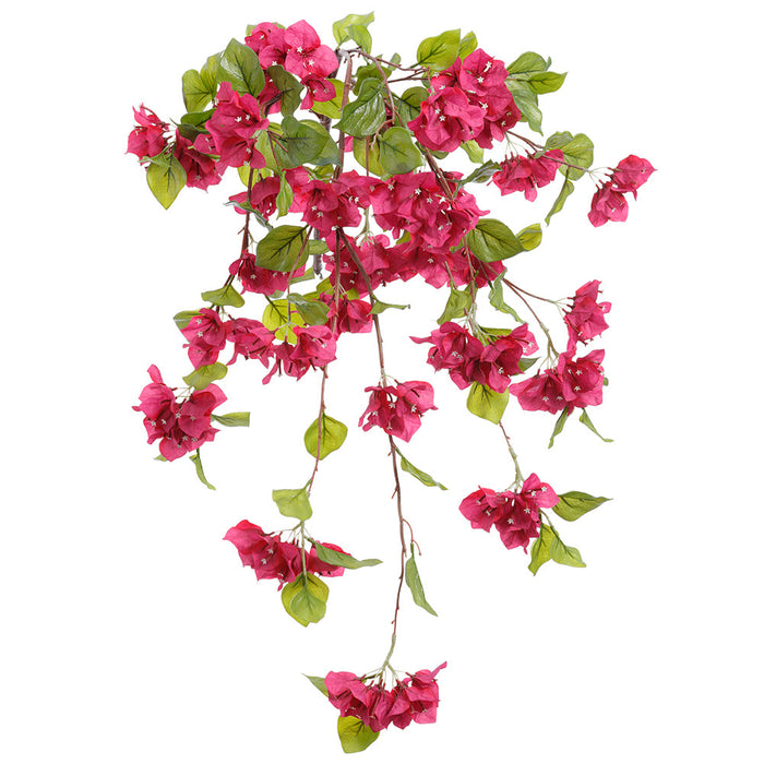 43" Outdoor UV-Resistant Hanging Bougainvillea Silk Flower Bush -Beauty (Pack of 6) - FBB613-BT