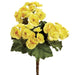 10" Silk Begonia Flower Bush -Yellow (pack of 12) - FBB841-YE