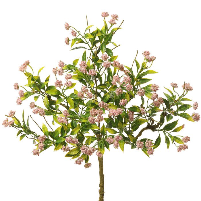 17" Silk Mini Blossom Flower Bush -Pink (pack of 12) - FBB982-PK