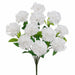 18" Silk Carnation Flower Bush -White (Pack of 12) - FBC012-WH