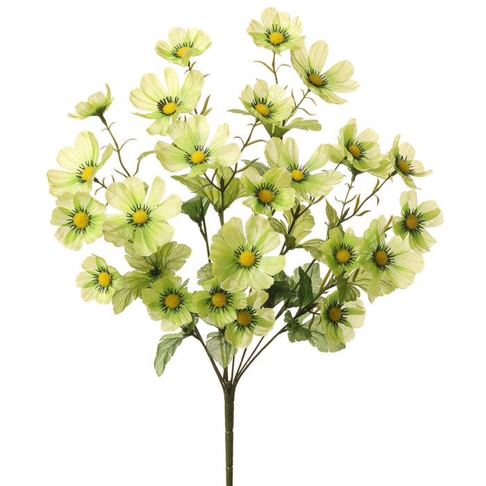 19" Silk Cosmos Flower Bush -Green (pack of 12) - FBC181-GR