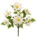 14.5" Silk Clematis Flower Bush -White (pack of 6) - FBC326-WH