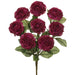 19" Silk Camellia Flower Bush -Boysenberry (pack of 12) - FBC404-BB