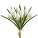 11" Crocus Silk Flower Bouquet -White (Pack of 12) - FBC444-WH