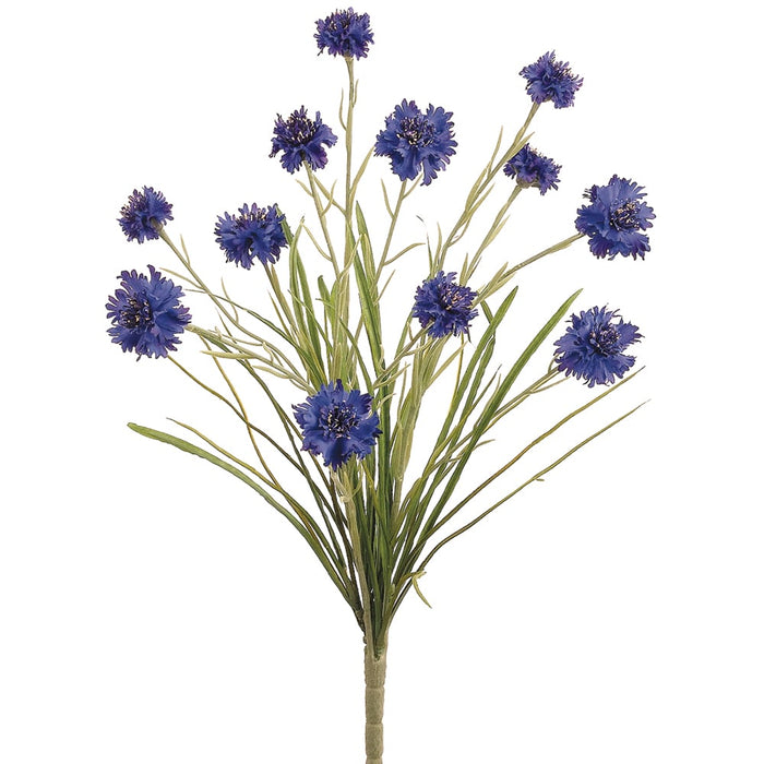 22" Silk Cornflower Flower Bush -Royal Blue (pack of 12) - FBC761-BL/RY