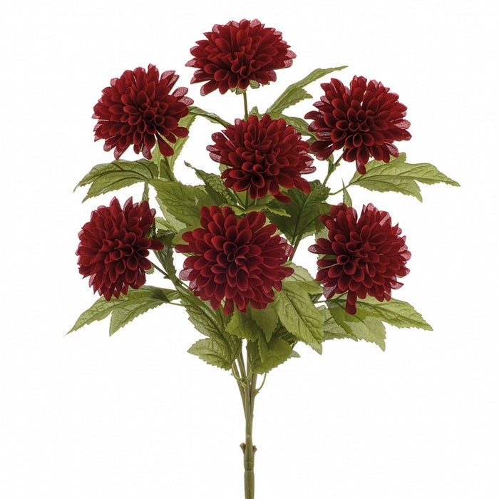 24" Dahlia Silk Flower Bush -Burgundy (Pack of 12) - FBD001-BU