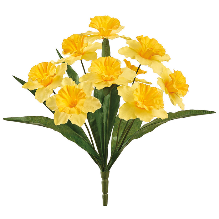 17" Daffodil Silk Flower Bush -Yellow (Pack of 12) - FBD002-YE