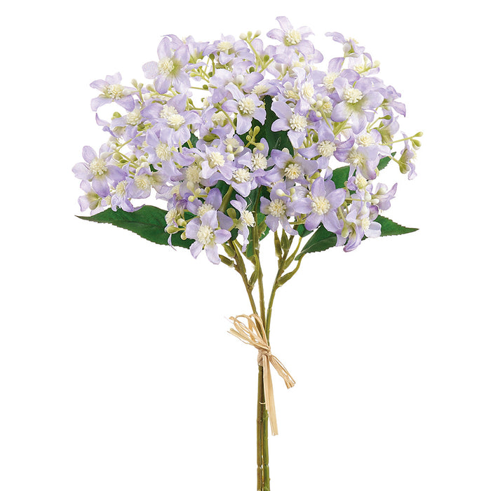 14" Mini Daisy Silk Flower Bouquet -Purple (Pack of 12) - FBD006-PU