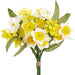 12" Daffodil Narcissus Silk Flower Bouquet -Yellow/White (Pack of 12) - FBD009-YE/WH