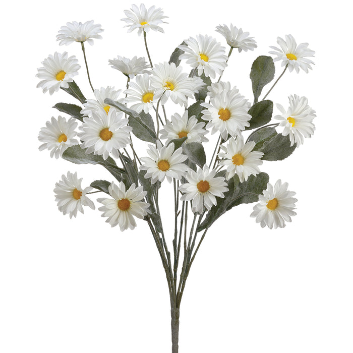 23.5" Silk Daisy Flower Bush -Cream (pack of 6) - FBD019-CR