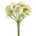 14" Pompon Dahlia Silk Flower Bouquet -Cream/Green (Pack of 12) - FBD055-CR/GR