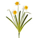 19" Narcissus Daffodil Faux Flower Bush -White/Yellow (Pack of 12) - FBD067-WH/YE