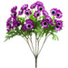 15" Silk Cineraria Daisy Flower Bush -Violet/White (pack of 12) - FBD095-VI/WH