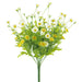 17.5" Silk Mini Daisy Flower Bush -Yellow/Green (pack of 12) - FBD122-YE/GR