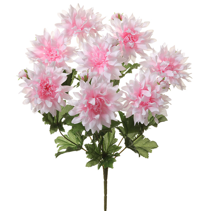 18" Silk Dahlia Flower Bush -Pink (pack of 12) - FBD168-PK