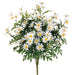 24" Silk Farmhouse Daisy Flower Bush -White (pack of 12) - FBD317-WH