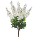 26" Silk Delphinium Flower Bush -Cream/White (pack of 12) - FBD403-CR/WH