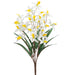 21" Dendrobium Orchid Silk Flower Bush -White/Yellow (Pack of 12) - FBD421-WH/YE