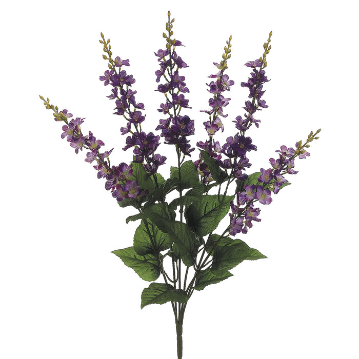 24" Silk Delphinium Flower Bush -2 Tone Violet (pack of 12) - FBD448-VI/TT