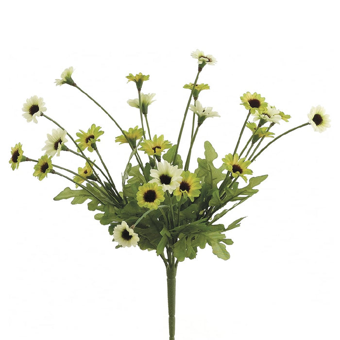 10.5" Silk Daisy Flower Bush -2 Tone Green (pack of 24) - FBD515-GR/TT