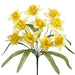17" Narcissus Daffodil Silk Flower Bush -2 Tone Yellow (pack of 24) - FBD601-YE/TT