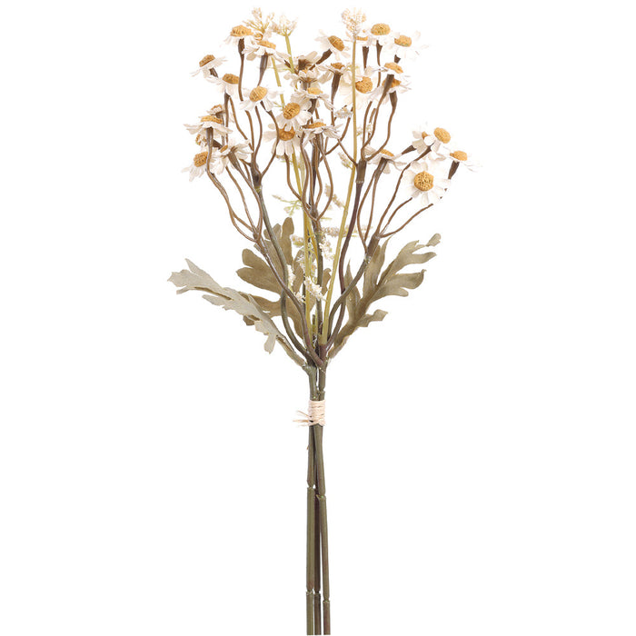 13" Mini Daisy Silk Flower Stem Bundle -Cream (Pack of 6) - FBD981-CR