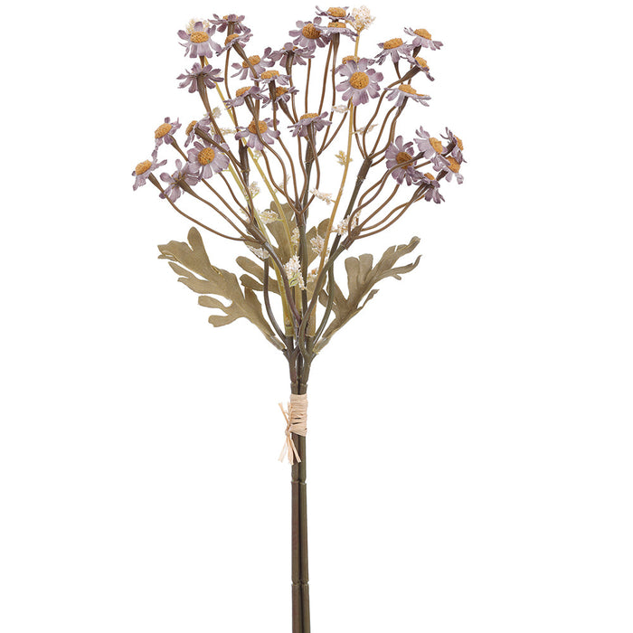 13" Mini Daisy Silk Flower Stem Bundle -Purple (Pack of 6) - FBD981-PU