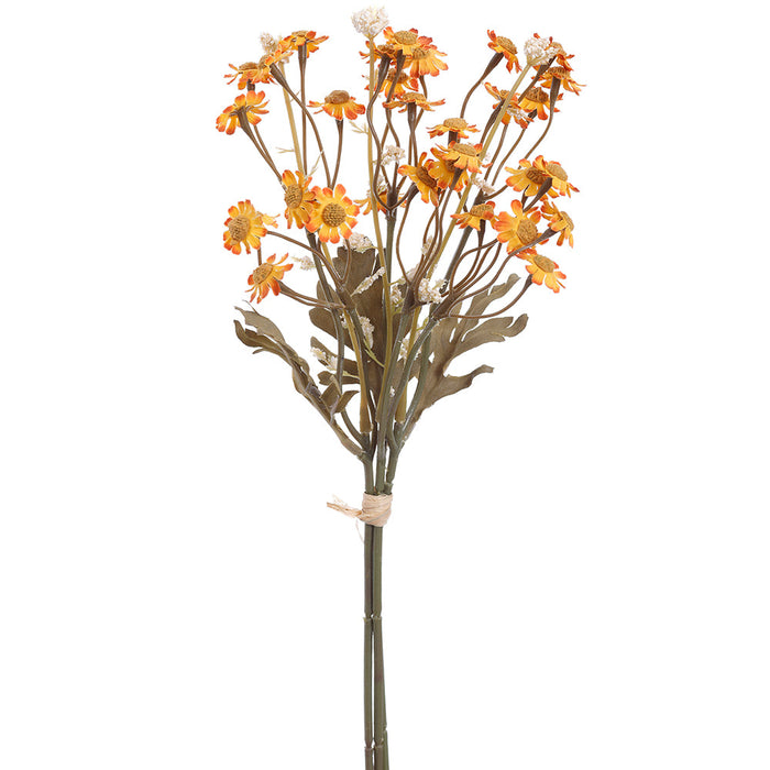 13" Mini Daisy Silk Flower Stem Bundle -Yellow/Orange (Pack of 6) - FBD981-YE/OR