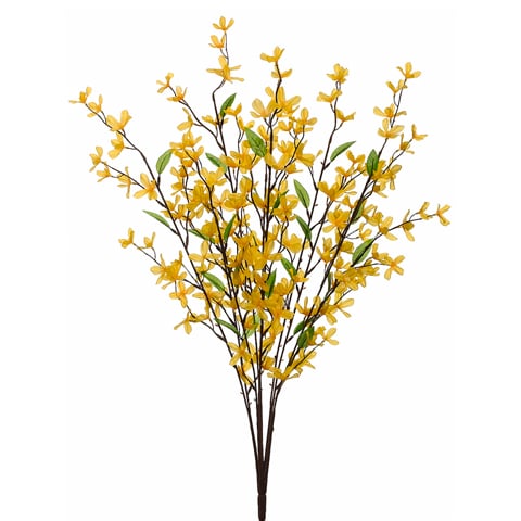 29.5" Silk Forsythia Flower Bush -Yellow (pack of 12) - FBF138-YE