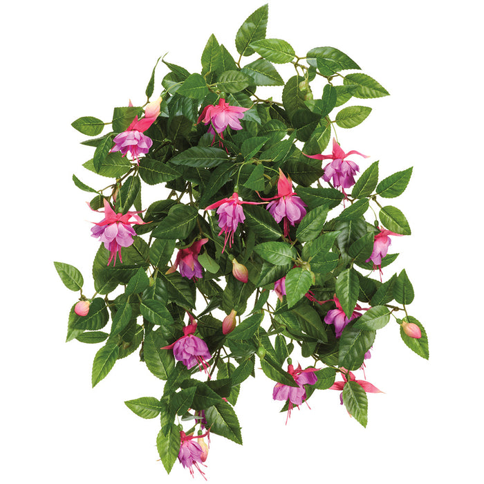 20.5" Hanging Tropical Fuchsia Silk Flower Bush -Purple/Beauty (Pack of 6) - FBF636-PU/BT