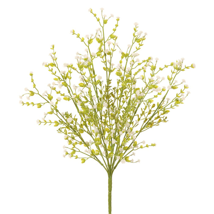 18" Artificial Gypsophila Baby's Breath Flower Bush -White (pack of 12) - FBG079-WH