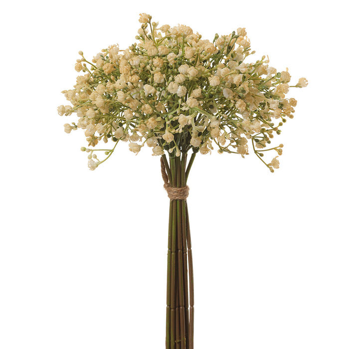 12" Baby's Breath Gypsophila Artificial Flower Stem Bundle -Tan (pack of 12) - FBG107-TN