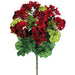 17.5" Silk Geranium Flower Bush -Red (pack of 12) - FBG150-RE