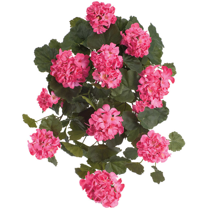 22" Hanging Geranium Silk Flower Bush -Pink (Pack of 4) - FBG260-BT