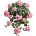 22" Outdoor Water Resistant Hanging Artificial Geranium Bush -Pink (pack of 6) - FBG326-PK