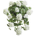 22" UV-Resistant Outdoor Hanging Artificial Geranium Bush -White (pack of 6) - FBG326-WH