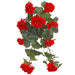24" Hanging Geranium Silk Flower Bush -Red (Pack of 6) - FBG360-RE