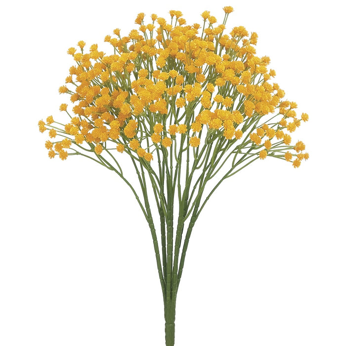 15" Gypsophila Baby's Breath Silk Flower Bush -Yellow (pack of 24) - FBG483-YE/TT