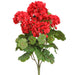 17.5" Outdoor Water-Resistant Artificial Geranium Flower Bush -Red (Pack of 12) - FBG533-RE
