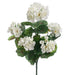 14" Silk Geranium Flower Bush -White (pack of 18) - FBG593-WH