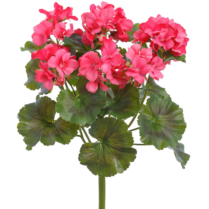 16" Geranium Silk Flower Bush -Cerise (Pack of 12) - FBG614-CE