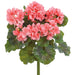 16" Geranium Silk Flower Bush -Coral (Pack of 12) - FBG614-CO