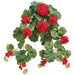 14" Silk Hanging Geranium Flower Bush -Red (pack of 6) - FBG806-RE